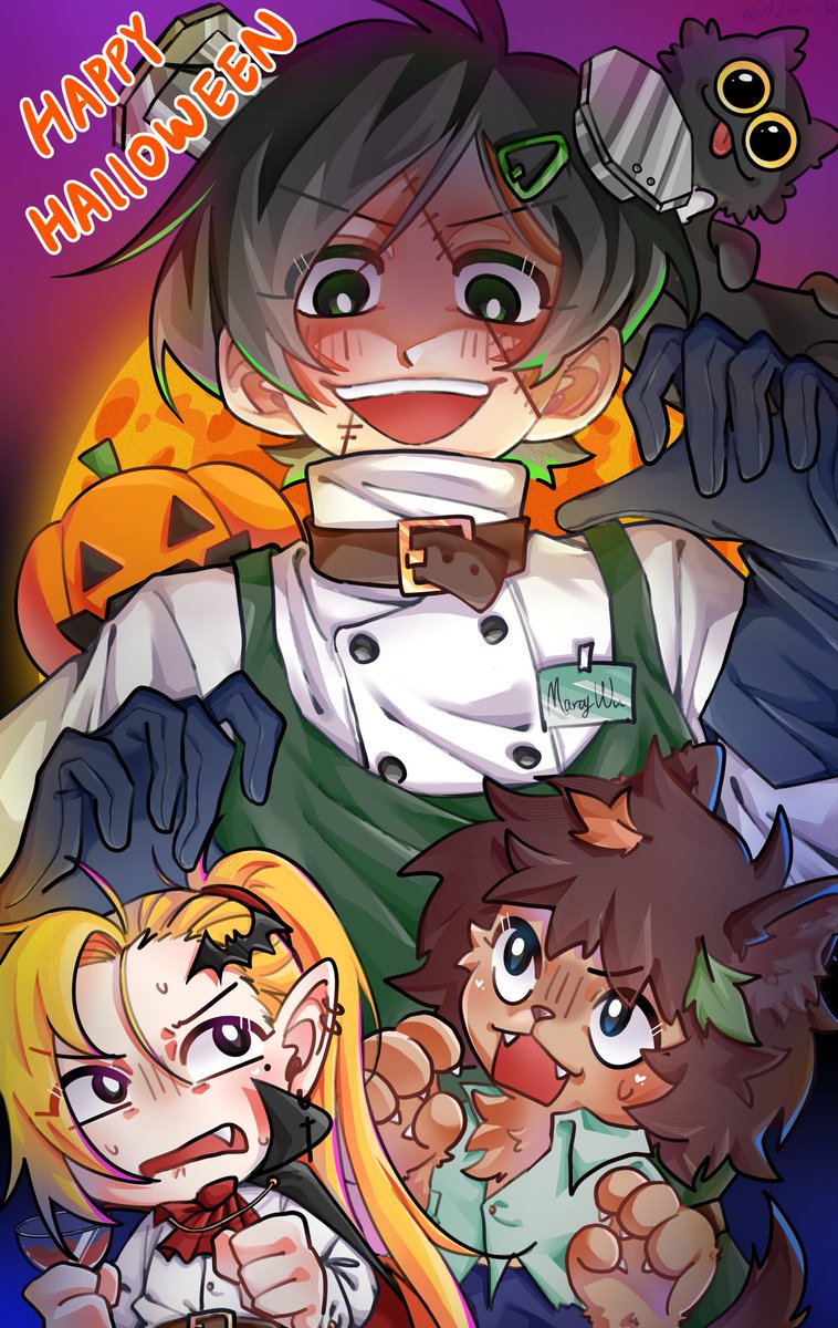 Daimao1116's tweet image. HAPPY HALLOWEEN 🎃 
#amphibia
