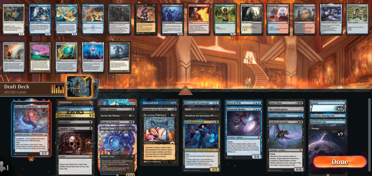 My first 3-0 Powered Cube Traditional Draft. I'm not familiar with cube so destroy me in the comments if my deck was actually decent or not.