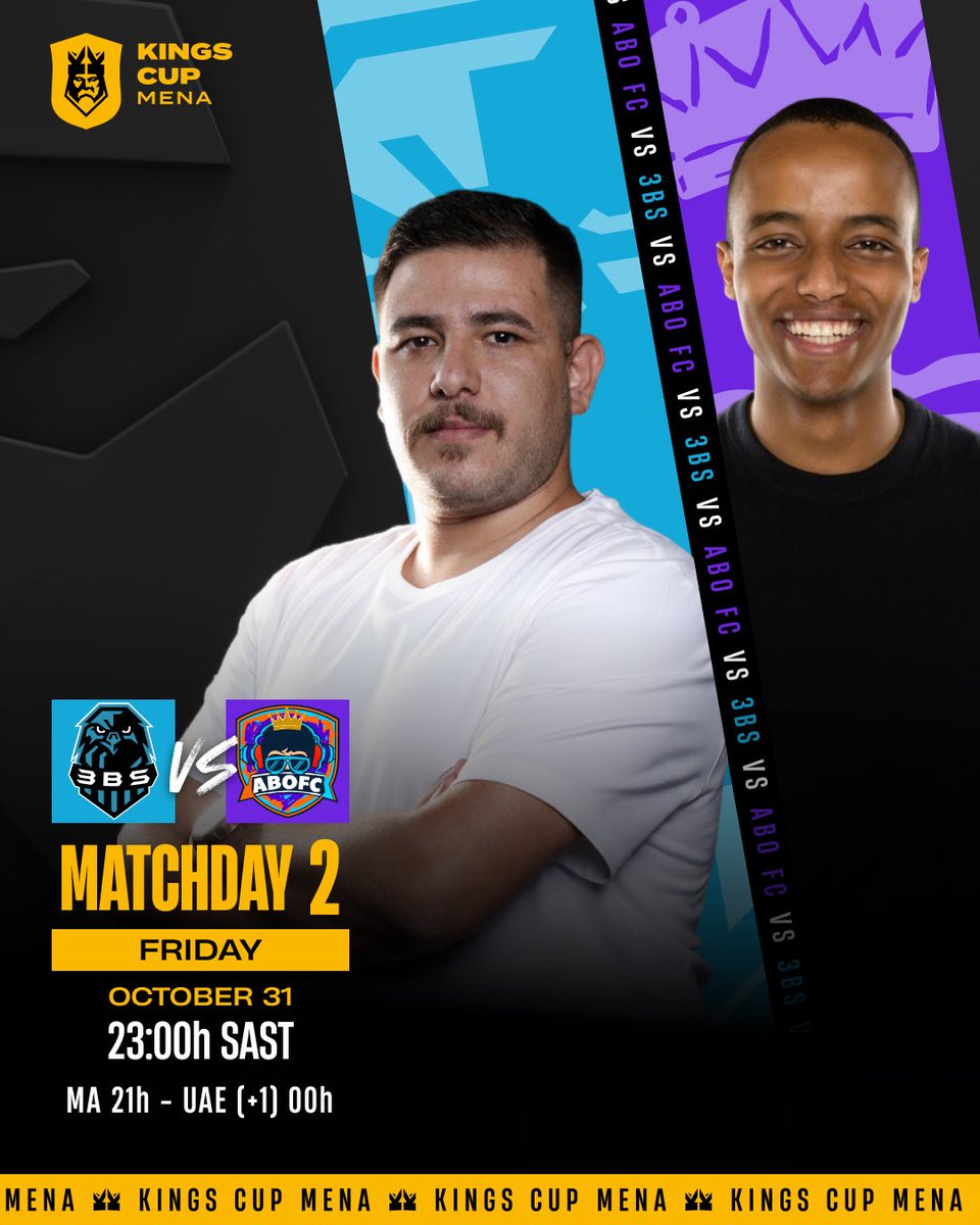 ختام الجولة الثانية 👑🔥
3BS - <a href="/ABOFC_MENA/">ABOFC</a> 
الجمعة – 31 أكتوبر 🗓️