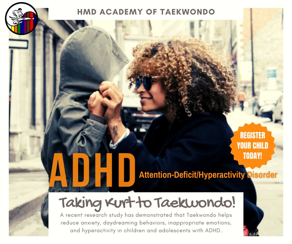masterhyong's tweet image. ADHD does not define a child. We can help. Call 217-649-3880, email hmdtkd@gmail.com, or click on the link to join, and receive 2 weeks of free introductory lessons. hmdacademy.com/join.html  
#ADHDawareness #SupportForKids #BreakTheStigma #EmpowerChildren #FreeLessons #GetHelpNow