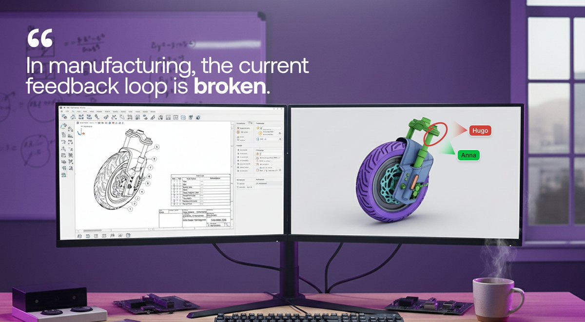getencube's tweet photo. "In manufacturing, the current feedback loop is broken."

The core issues remain: time to market is too long, cost is too high and talent is scarce. Our CEO and cofounder @hugo_nordell has always said: the fix isn't patching old systems. It's a new software category.

Read his deep dive on how to turn the tide. Link in comments.