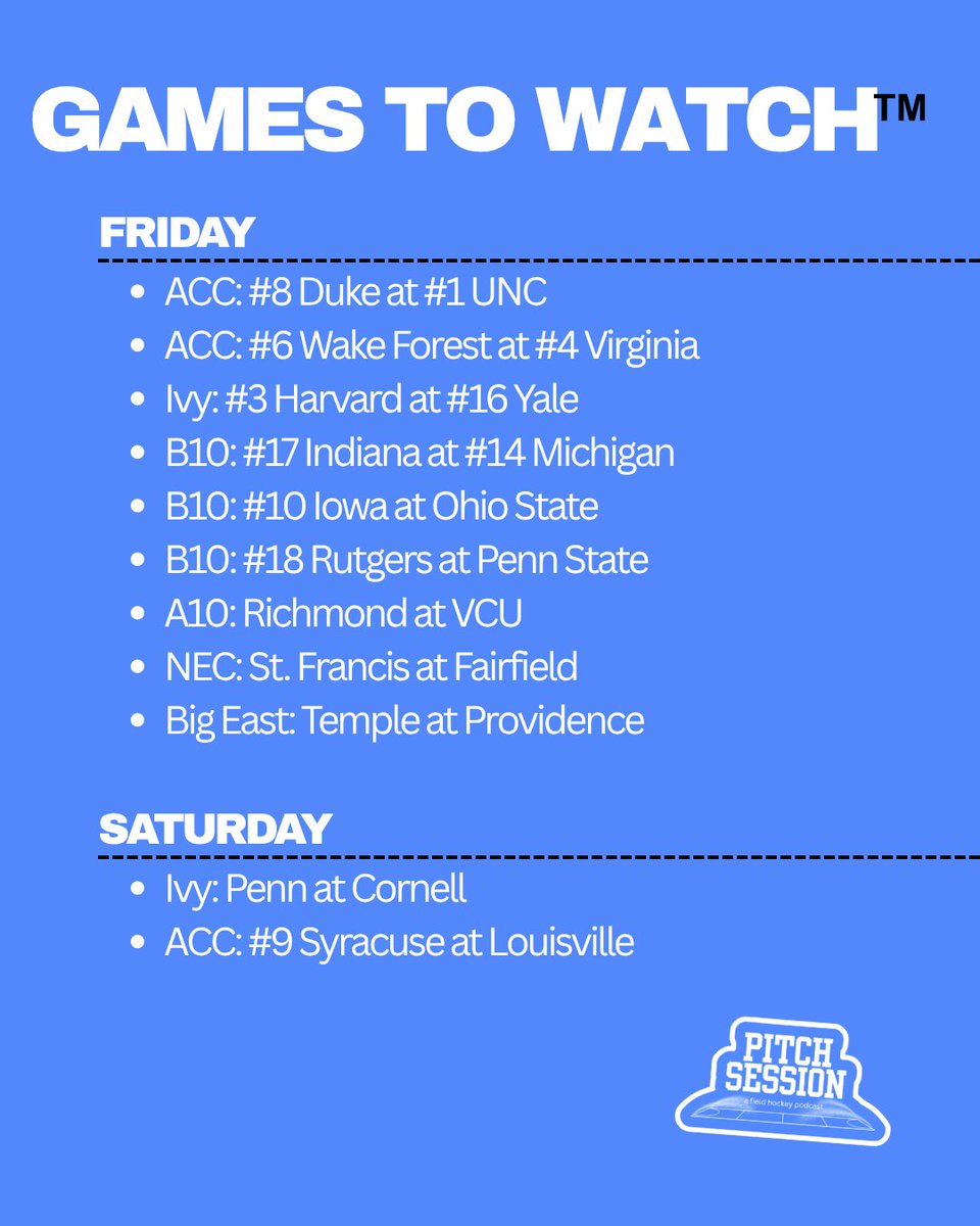 LASTWEEKOFTHEREGULARSEASON

we're breaking down conference scenarios and recapping a 𝙎𝙚𝙨𝙨𝙖𝙩𝙞𝙤𝙣𝙖𝙡 week with Northwestern's own, Ashley Sessa on this episode of Pitch Session.

🎙️ open.spotify.com/episode/23Zi8T…