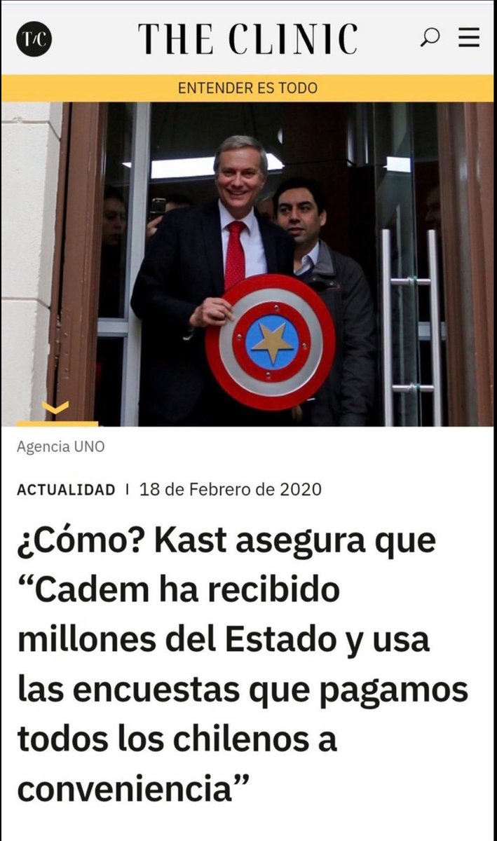 DisonerDisoner's tweet image. La diferencia es que hasta José Antonio Kast deslegitima a la Cadem!
Salvo que hoy, Rey de las volteretas, diga lo contrario! 😂