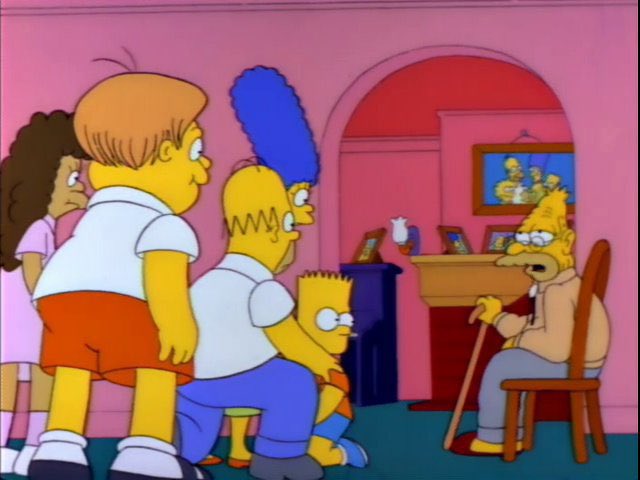 That doll is evil, I tells ya. Evil!

E-E-Evil!

Grampa, you said that about all the presents.

I just want attention.

#Simpsons