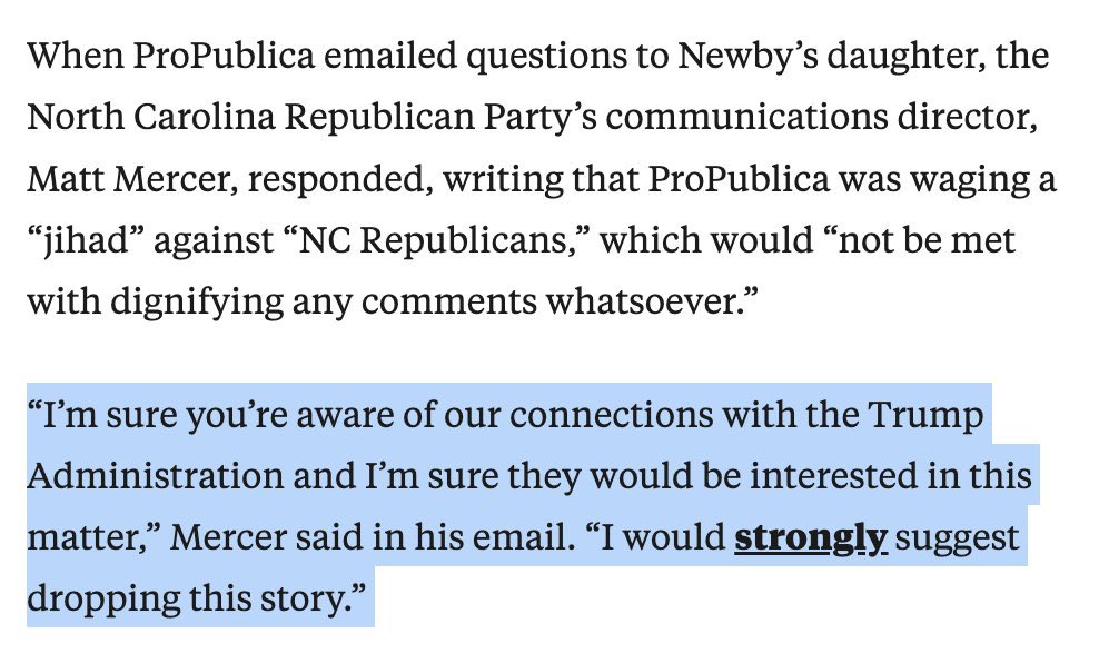 🚨 A Republican operative just threatened to have Trump’s DOJ target a publication unless it took down a story.

This is what authoritarianism looks like.