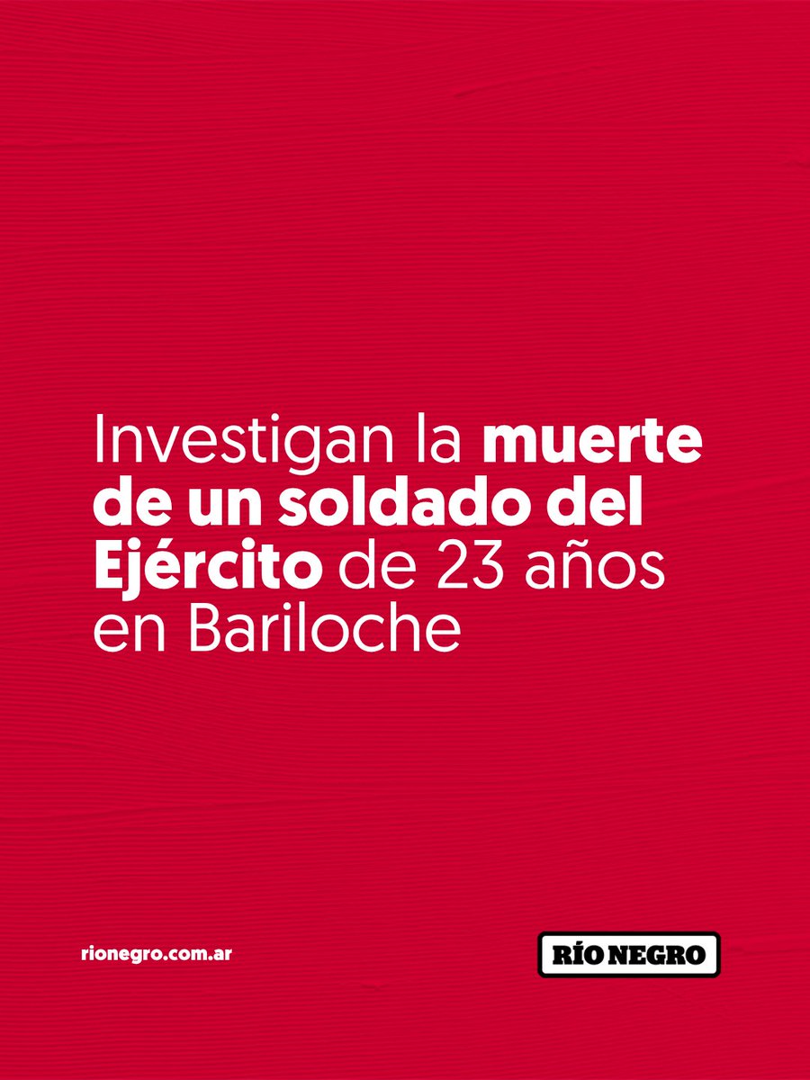 🚨 Investigan la muerte de un soldado del Ejército de 23 años en Bariloche: El muchacho era de Esquel. La causa está caratulada como muerte dudosa e interviene la Fiscalía Federal. Lo que se sabe 👉 goo.su/rT5iXU