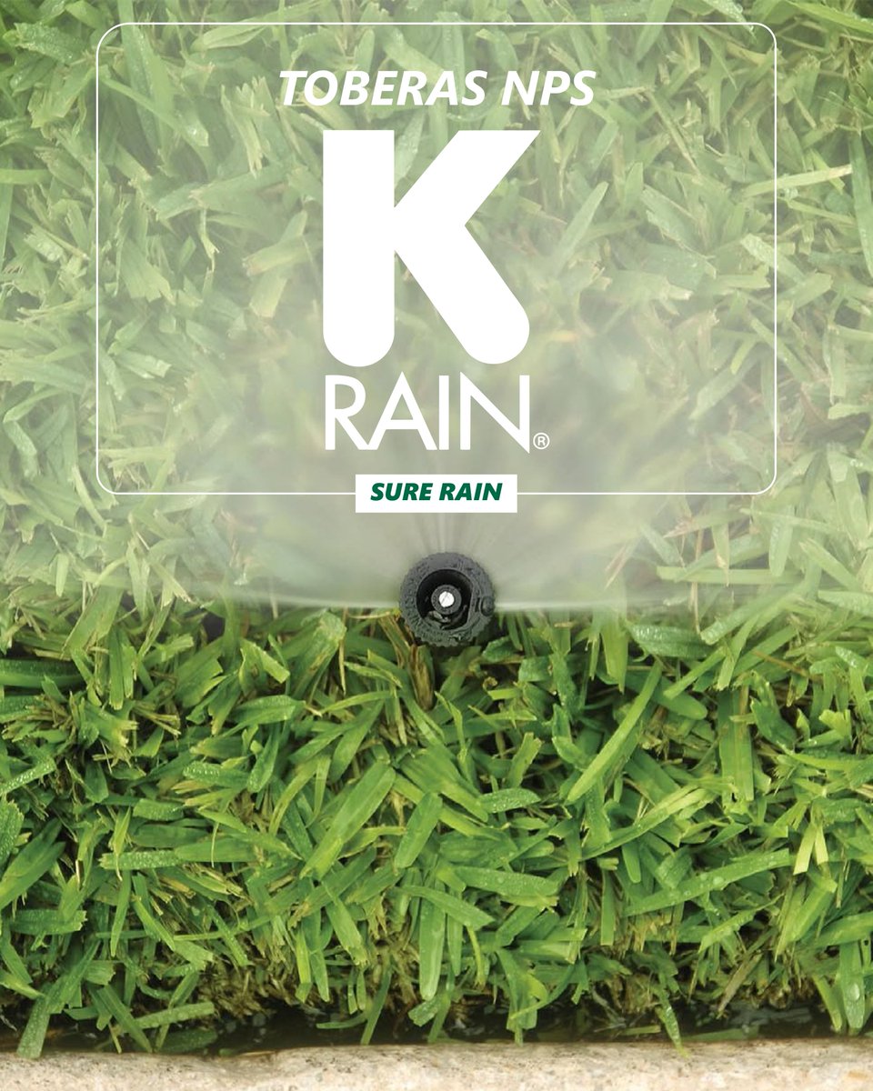 SureRain's tweet image. Dale a tu jardín el cuidado que se merece con las Toberas NPS de K-RAIN, diseñadas para ofrecer máxima precisión y durabilidad.

✅ Puntos fuertes de la gama NPS:

Eficiencia comprobada: Funcionan con presiones óptimas (entre 1,37 y 3,45 bares) para un riego uniforme.