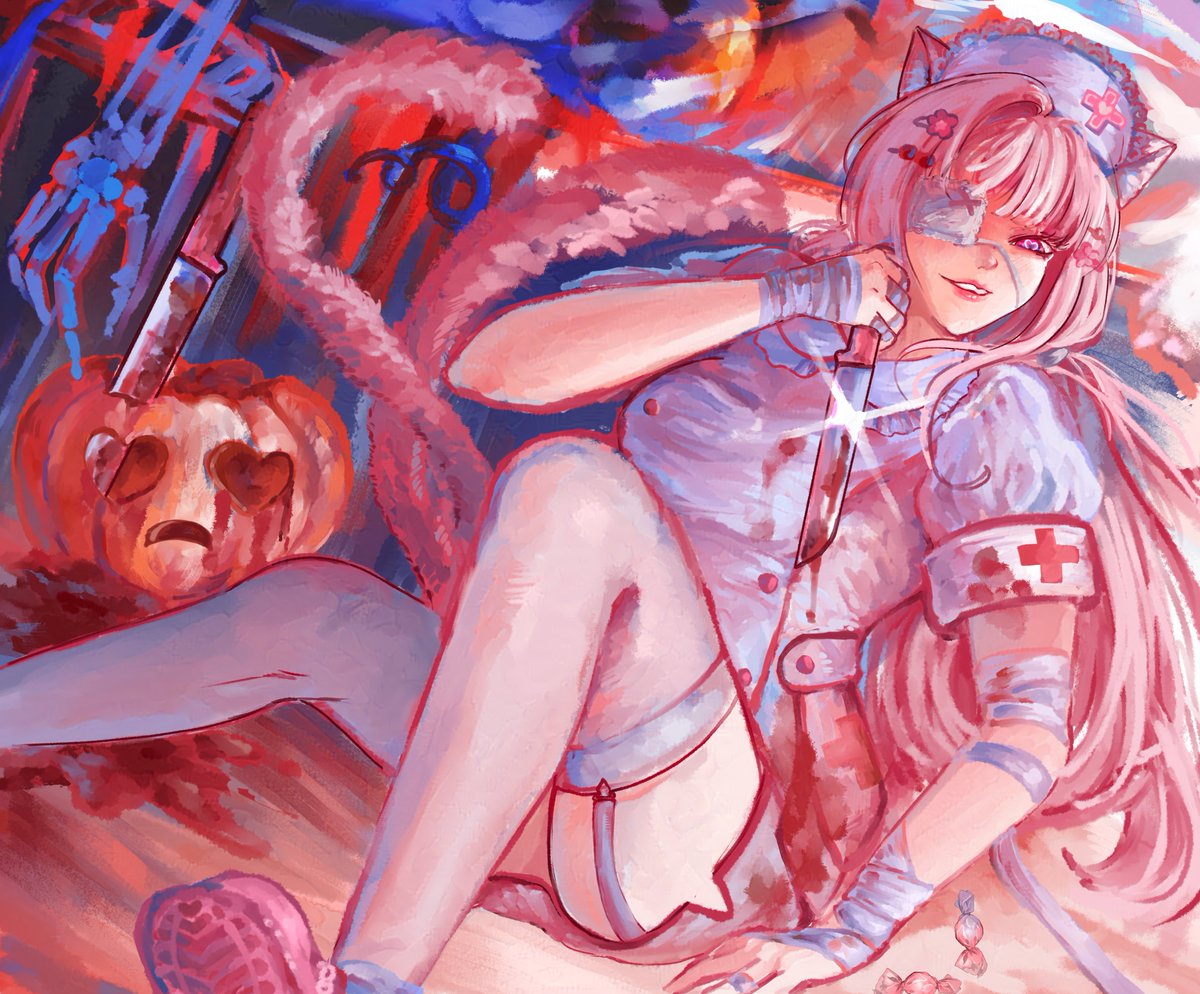 Trick artwork from Gochuumon halloween event! #gochuumonxiv