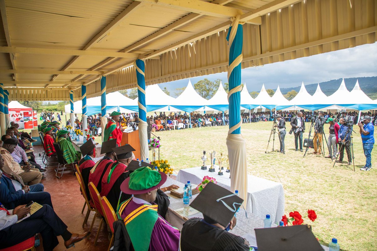 jmueke's tweet photo. Today we celebrated the 69th Graduation Ceremony of the Dairy Training Institute — a proud moment for our livestock sector.

These graduates are stepping into the field as skilled professionals whose knowledge will drive better animal feeding, breeding, hygiene, and milk quality across the country. 

I encouraged them to use their training to strengthen our dairy industry, improve farmer incomes, and secure the nutrition of our nation.

Congratulations to the new generation of dairy champions — your journey to transform Kenya’s dairy sector begins today.