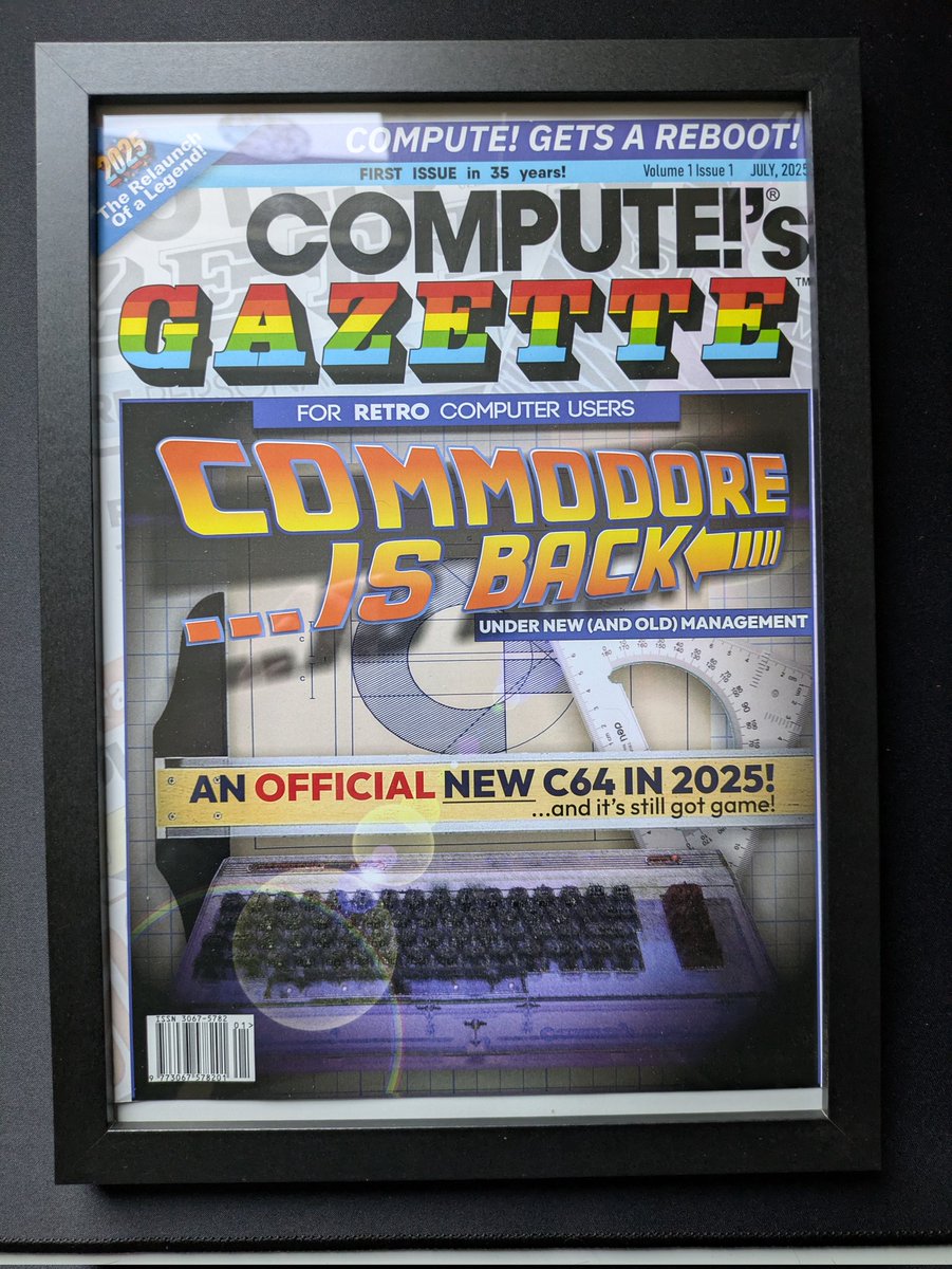 RetroCarel's tweet image. Framed. Now waiting for the C64 Ultimate to arrive to finally hang those on the wall and celebrate with the community. 
#wearecommodore #computesgazette