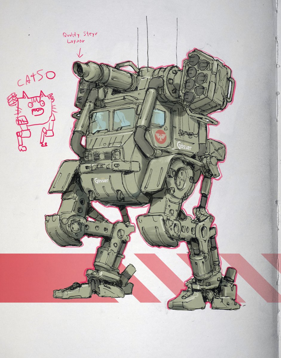 PatsoCatso's tweet image. Sketch of the day: Gösser Auxilia Aethon Pinzgau Sentinel pattern. (Spoiler: They all went traitor and the pattern is now lost)