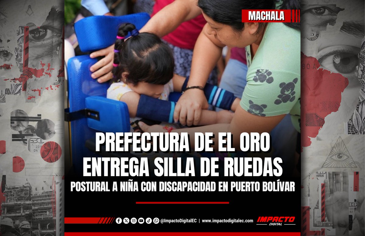 ImpactoDigitalX's tweet photo. El prefecto Clemente Bravo visitó el barrio Urseza 3, sector 4, en la parroquia Puerto Bolívar, donde hizo la entrega de una silla de ruedas postural a Romina Hidalgo, una niña con un 82 % de discapacidad.

#Prefectura #PuertoBolívar #Machala https://t.co/P6es6kqeT3