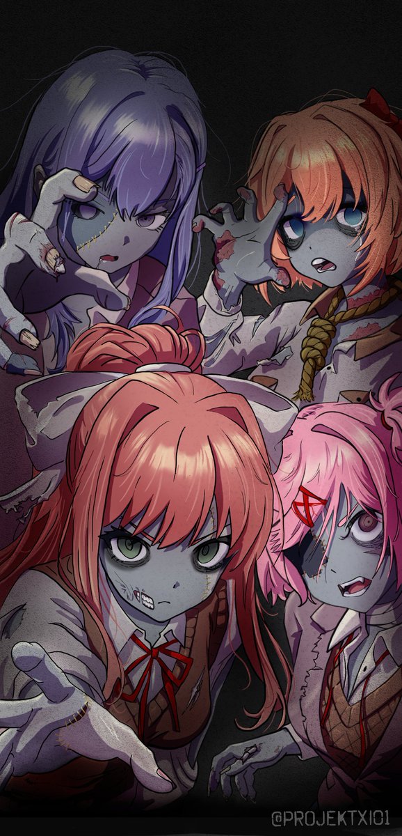 Literature Club of the Dead
#ddlcfanart #Halloween
