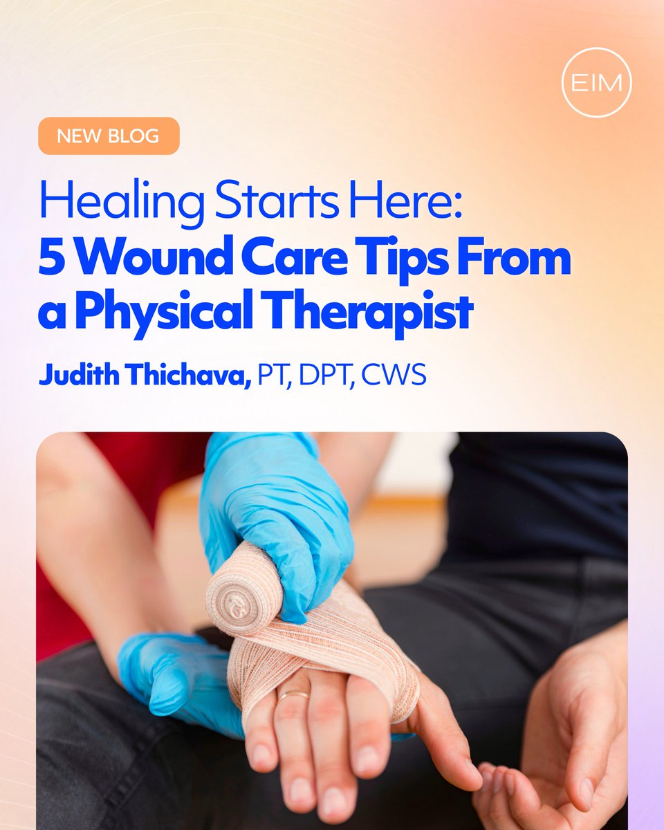 Wound care goes far beyond bandages. It’s about strategy, skill, &amp; support! 🩹
In Healing Starts Here: 5 Wound Care Tips from a Physical Therapist EIM expert Judith Thichava shares insights to help you elevate outcomes, reduce risk, &amp; promote true healing. bit.ly/42YbtXe