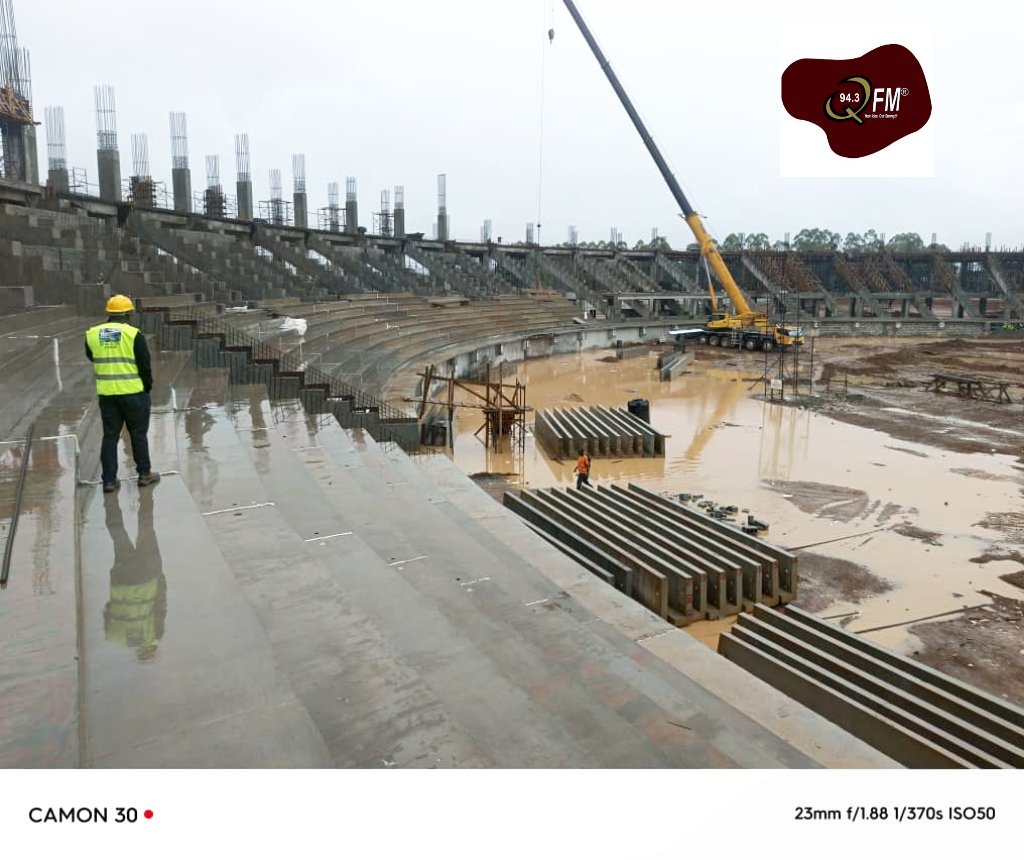 943qfmlira's tweet image. #EXCLUSIVE
Aki-Bua Stadium Update Construction work is progressing steadily, with 32% completion achieved despite challenges posed by heavy rainfall, according to the Project Manager.
#943qfmsports 
#MOS
#Fufa
#Fifa