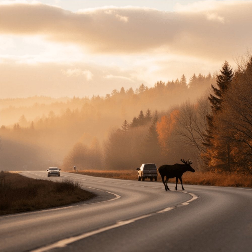 one_industrial's tweet image. Fall means more wildlife on the road. A Northern Ontario family avoided disaster thanks to AI-powered Robofinity InsightDrive detecting a moose in dense fog. Drive safer this season. Get yours: robofinity.ca/shop #InsightDrive #CanadaSafety #FallDriving