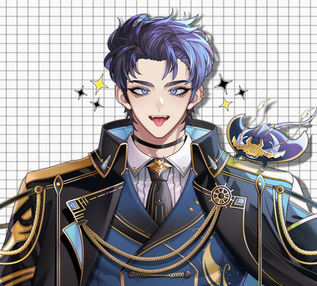 Sketch vs. Final Render! 💙🖤

Model for @/AtlanAbyss