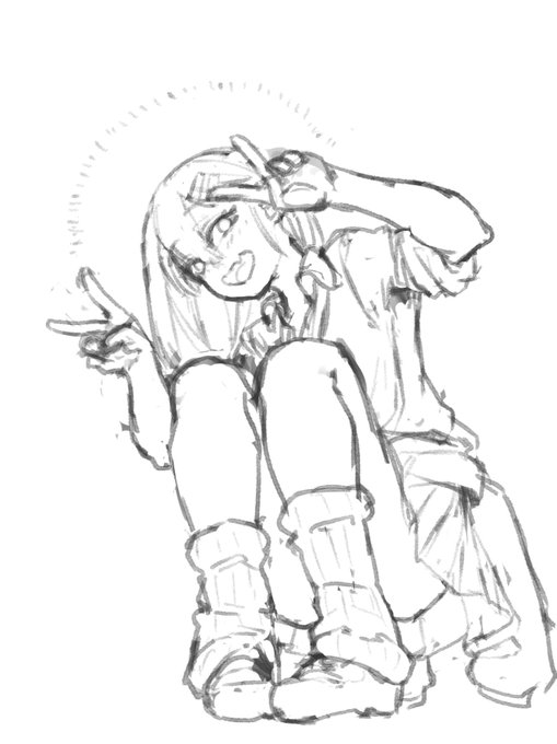 wip。ぎゃうの絵を描いています。ぎゃるるん。 