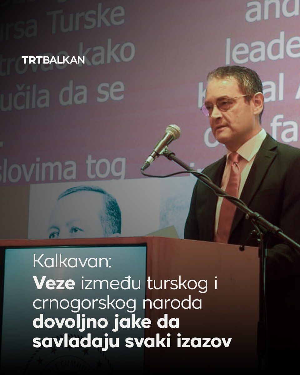 TRTBalkanBHSC's tweet image. Ambasador Turkiye u Crnoj Gori Baris Kalkavan na svečanosti upriličenoj povodom 102. godišnjice Republike Turkiye, ukazao je na gotovo vijek i po diplomatskih odnosa između Turkiye i Crne Gore.

Kalkavan je, između ostalog, rekao da su odnosi izgrađeni na duboko ukorijenjenim…