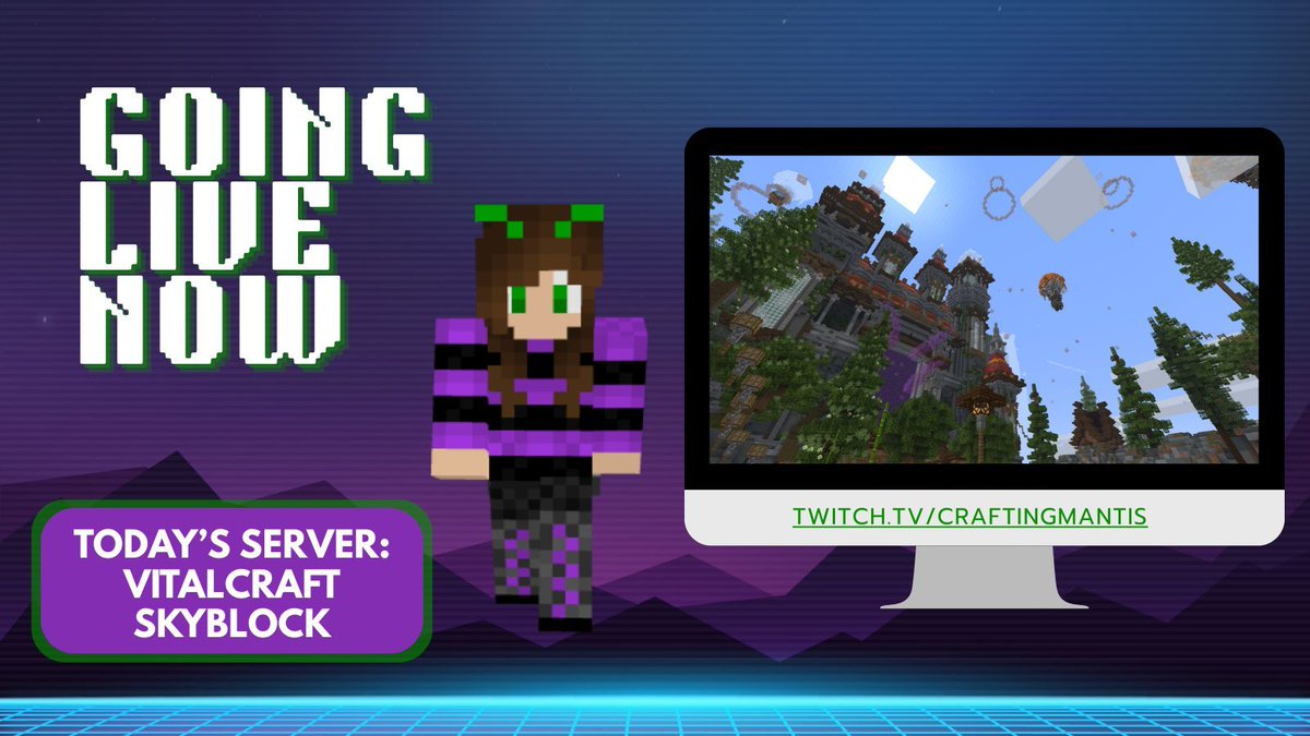 🎉 Stream starting NOW!

The VitalCraft Skyblock awaits and @CraftingMantis needs her crew! Come chat, laugh, and game with our amazing community 💜

📺 twitch.tv/craftingmantis