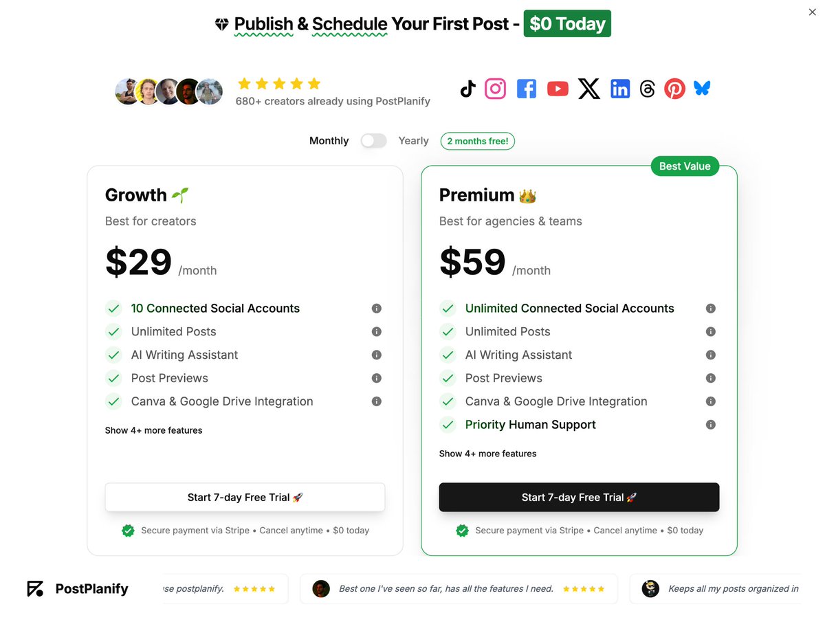 Designed a more compact paywall for my tool today 💪

It looks much simpler with the hidden features.

Can it get any better? 🤔