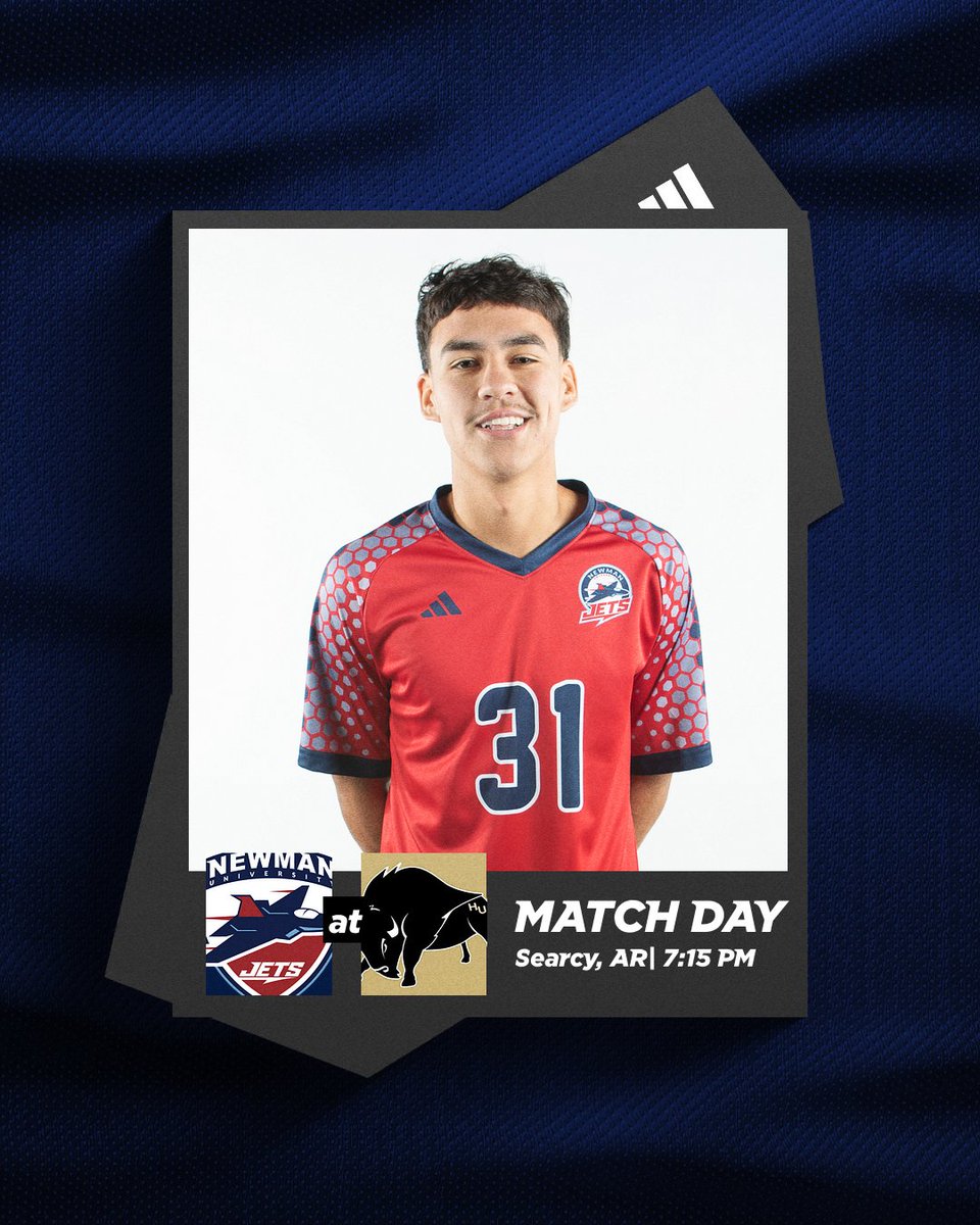 Match Day!

🆚Harding
📍Searcy, AR
⏰7:15 PM
📈bit.ly/3X1U6Be 
📺bit.ly/3ywRf7Q 

#JetPower✈️x <a href="/NewmanJetsMSOC/">Newman Men's Soccer</a>
