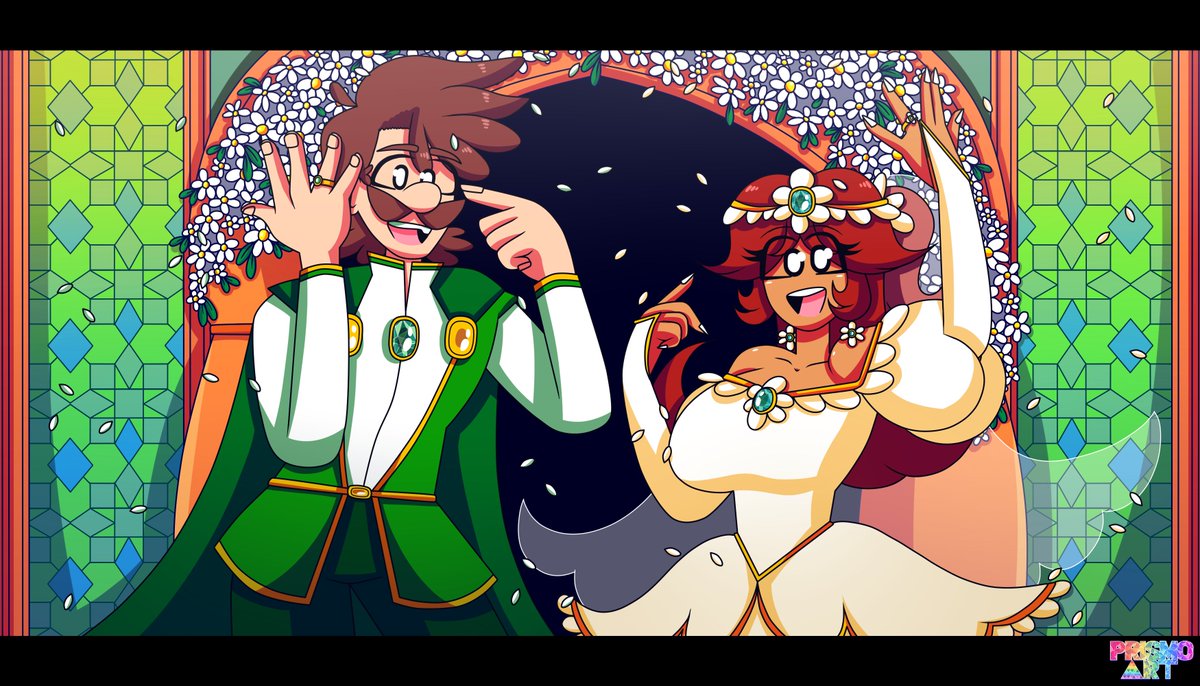 PrismoArt's tweet image. 🤵💚💙YES!!!! 🧡💛👰‍♀️
CONGRATULATIONS TO THE SARASALAND ROYAL COUPLE!! 💒💐
△
△
△
△
△
△
#SMB #SuperMarioBros #Mario #Luigi #PrincessPeach #PrincessDaisy #Rosalina #Illustration #Fanart #Anime #Art #Luaisy #redraw