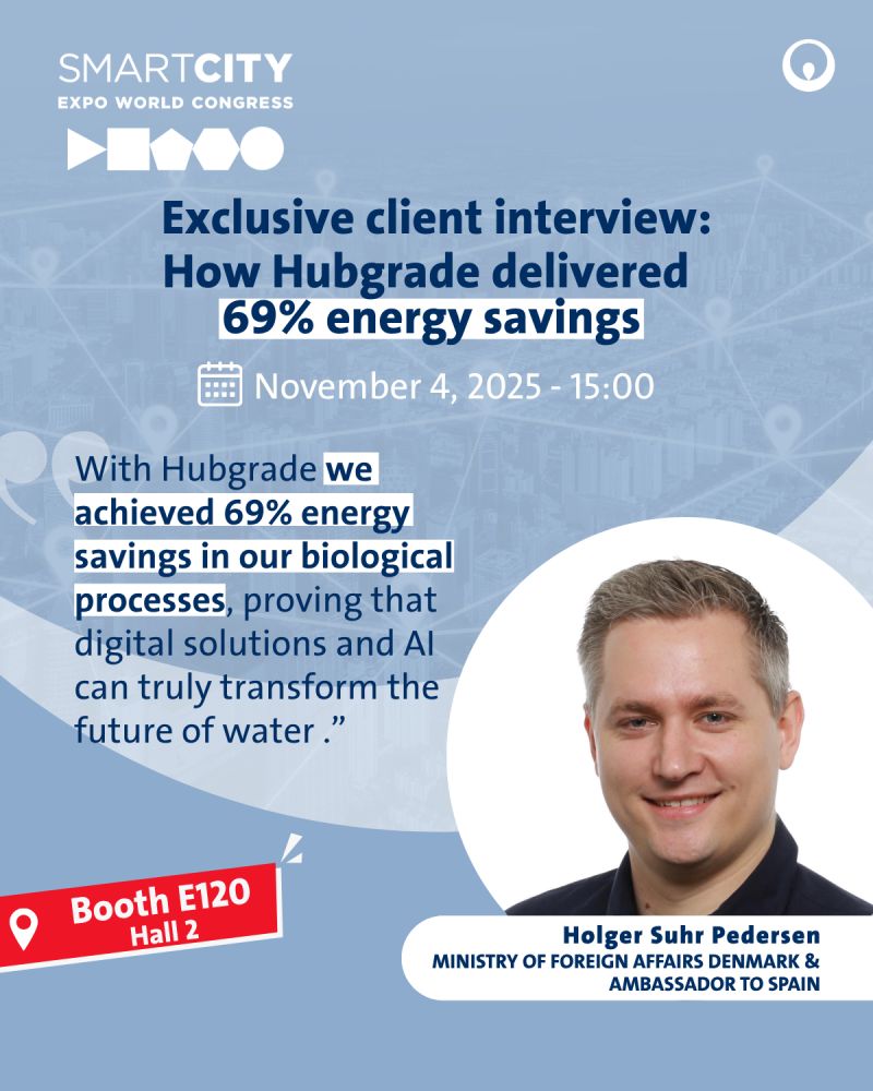 Don't miss out! At <a href="/SmartCityexpo/">Smart City Expo World Congress</a>, Holger Suhr Pedersen, Ministry of Foreign Affairs Denmark, shares how Denmark's largest wastewater utility achieved:
⚡ 69% energy savings in biological processes
🌱 84% reduction in greenhouse gas emissions
🧪 75% reduction in chemical dosing