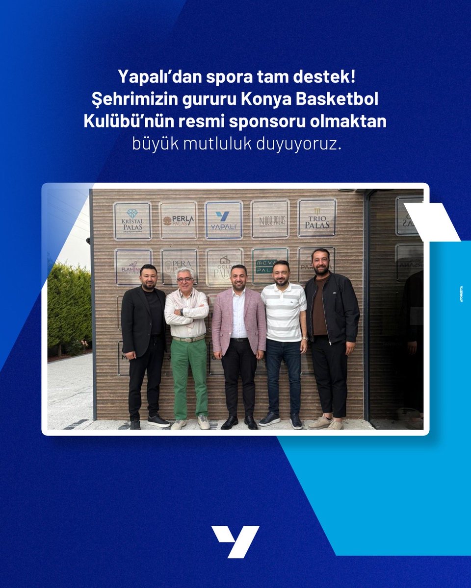 Yapalı’dan spora tam destek!
Konya’nın değerlerine inanan bir marka olarak,
şehrimizin gururu Konya Basketbol Kulübü’nün resmî sponsoru olmaktan büyük mutluluk duyuyoruz. 
Sporun; azim, disiplin ve takım ruhuyla birleştiği her adımda biz de varız.
Çünkü biz biliyoruz ki; güçlü