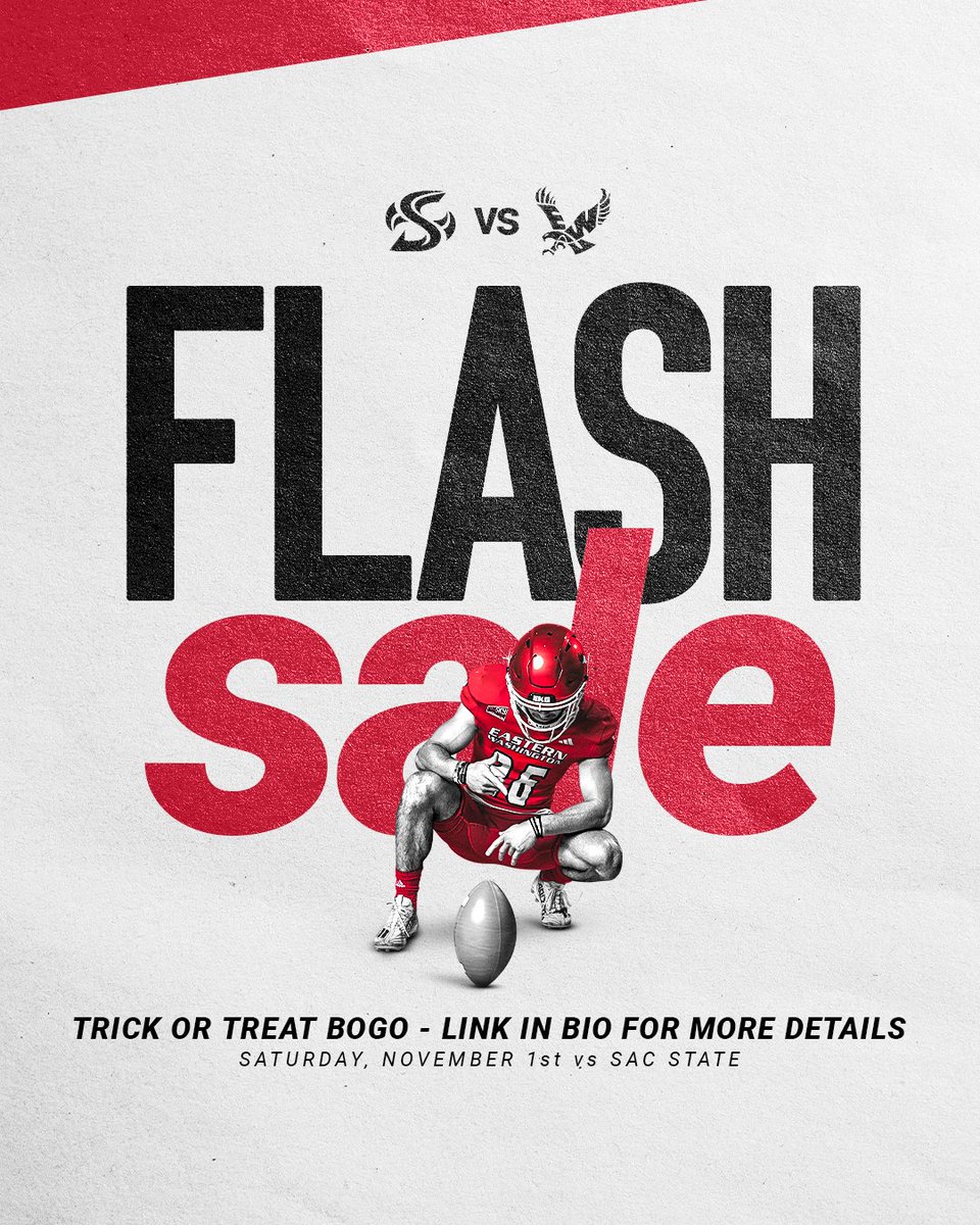 🚨Trick-or-Treat, Eag fans! Buy ONE Eastern Football ticket for Saturday's matchup, get ONE FREE! 🚨

🎟️👉 bit.ly/3X4n2so

#GoEags #EKG