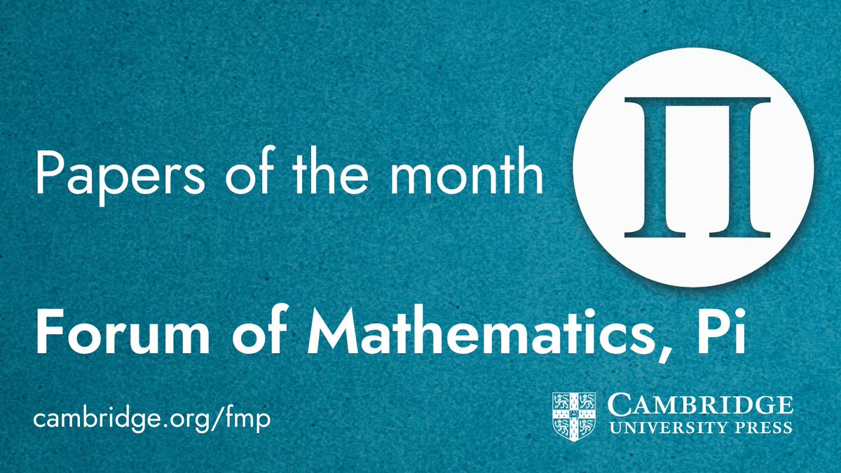 New selected papers of the month from Forum of #Mathematics, Pi. October's highlight topic is #Mathematical Physics. Check out the #OpenAccess articles:
📚 cup.org/4quxw1N
The editors are - Bruno Nachtergaele, Dhruv Ranganathan and Sylvia Serfaty