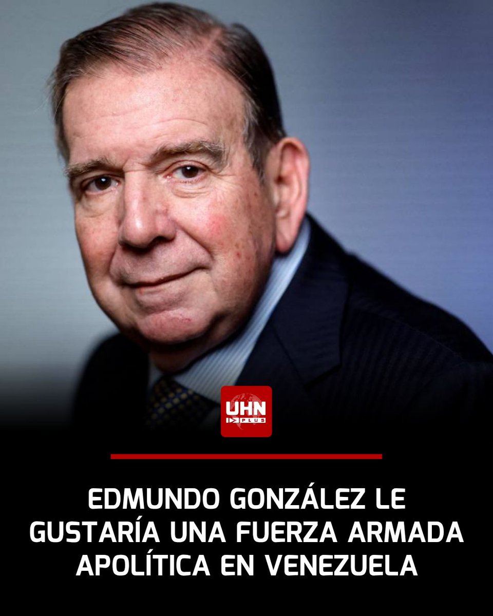 🇻🇪‼️ | ÚLTIMA HORA — En una entrevista con Infobae, Edmundo González Urrutia afirmó que le gustaría una Fuerza Armada apolítica y dedicada a resguardar la soberanía de Venezuela.