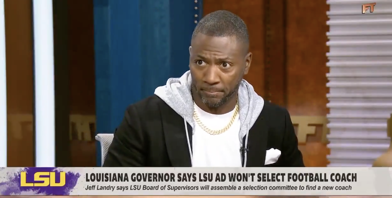 awfulannouncing's tweet photo. Ryan Clark blasts Louisiana governor Jeff Landry over LSU football, Charlie Kirk statue https://t.co/01IRio8PMT https://t.co/s2Mn7hjbFd