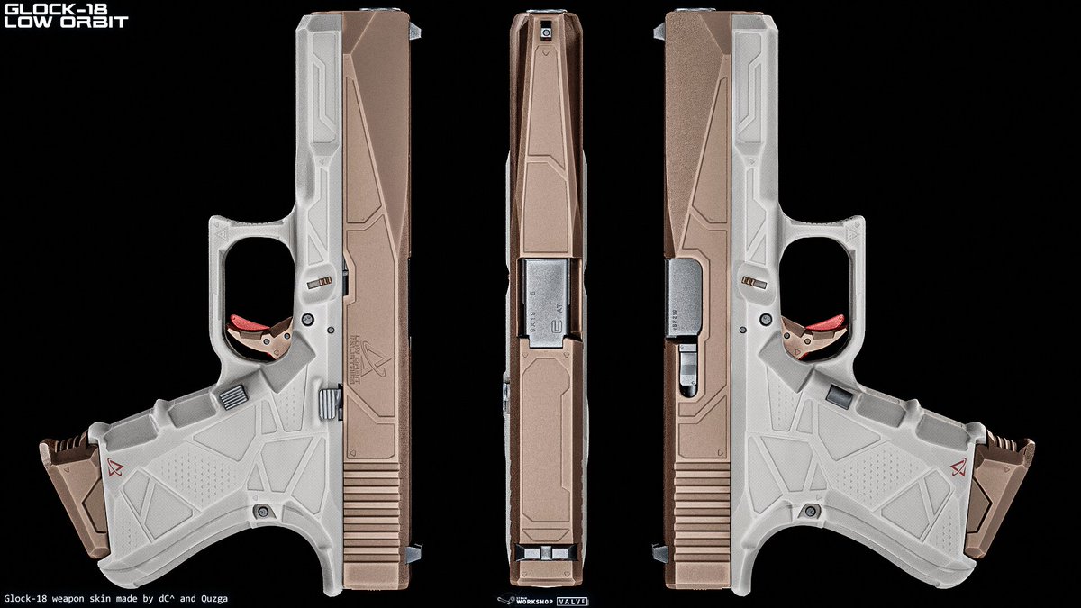 Quzga_'s tweet image. Glock Low Orbit, designed specifically for low gravity engagements. 

For @CounterStrike with @dccdsw