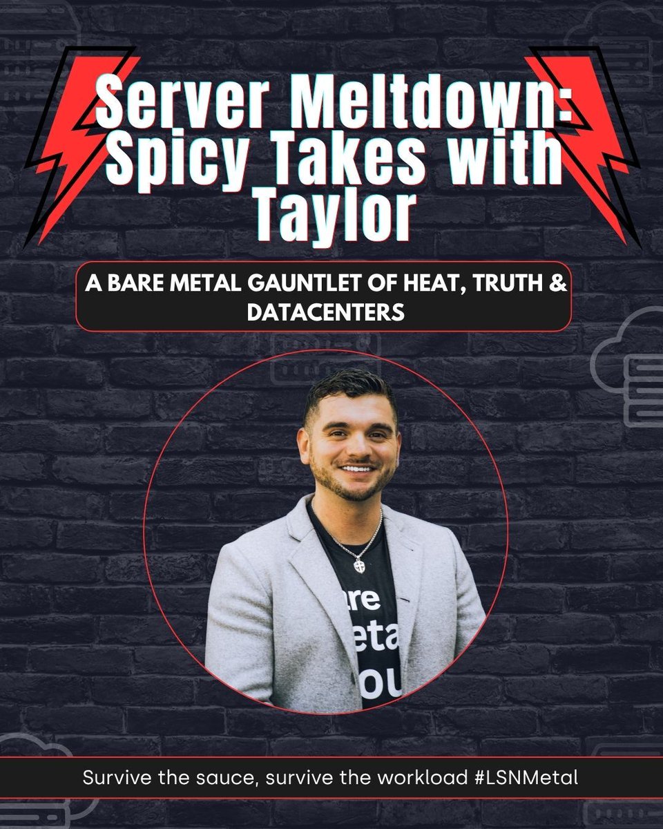 LimestoneInc's tweet image. 💥 Brace yourself — the mic’s about to melt.
Spicy Takes with Taylor hits #CloudFest Nov 6.
VP of Sales Taylor Henry brings the hottest takes in bare metal &amp;amp; cloud.
📍 Innovation Arena Stage | 12:05 PM
#LSNMetal #CloudFest