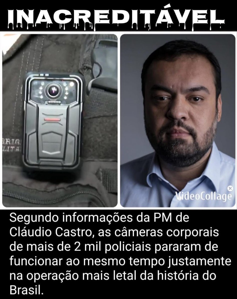 Cídya Mara🚩 (@arc_maiana) on Twitter photo Desligar as câmeras corporais dos policiais foi providencial para fazer o massacre sem filmagem. Por quê? Desligar as câmeras corporais dos policiais foi providencial para fazer o massacre sem filmagem. Por quê?