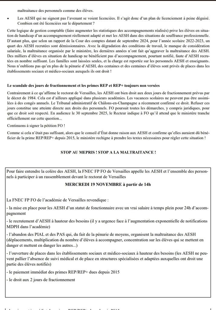 Mise en place des PAS dans le 92 : 
le chaos organisé par le ministère.

Rassemblement devant le rectorat le 19 novembre 
#AESH #PIAL #PAS #HautsDeSeine #EducationNationale #Education #Budget2026 #Macron