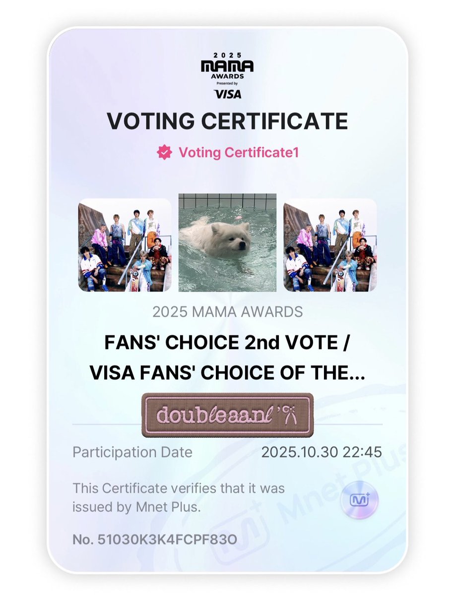 doubleaanl's tweet image. ตอนนี้มี #โหวตนี้เพื่อน้องดรีม ของ FANS' CHOICE 2nd VOTE และ VISA FANS ใน mnet plus นะค้า

👚🤎 แจกเสื้อ jersey samoyed club blue ver. 1 รางวัล 
สุ่มพบโหวตต่อเนื่อง 3 วันส่งฟรี
สุ่มพบโหวตต่อเนื่อง 7 วันขึ้นไปโอนเงินให้เพิ่ม 100฿

♡ กติกา  rt + mention