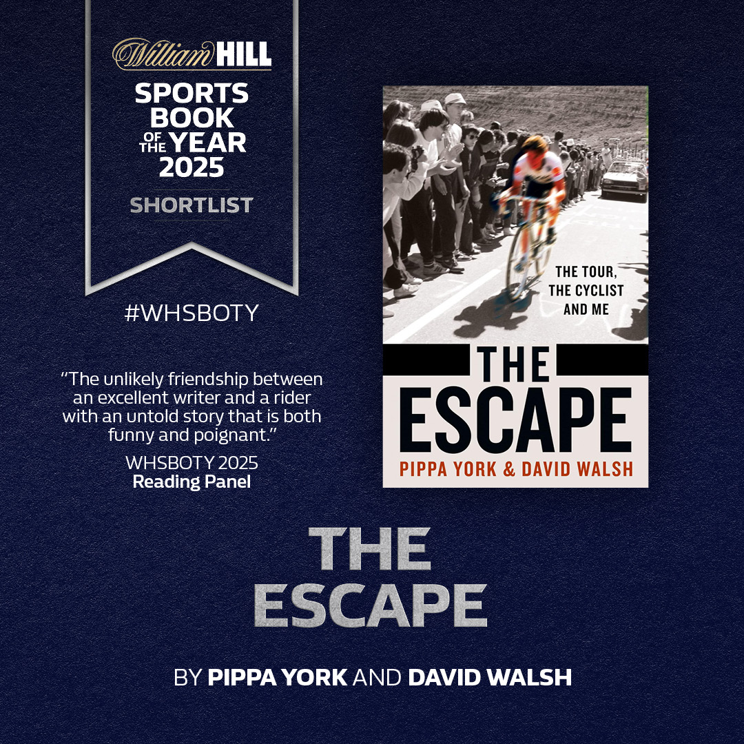 📚 | 2025 Shortlist

<a href="/pippa_york/">Philippa York</a> and David Walsh: The Escape

"The unlikely friendship between an excellent writer and a rider with an untold story that is both funny and poignant." — WHSBOTY 2025 Reading Panel

Check out our full shortlist here ⬇️

news.williamhill.com/sports-book-of…