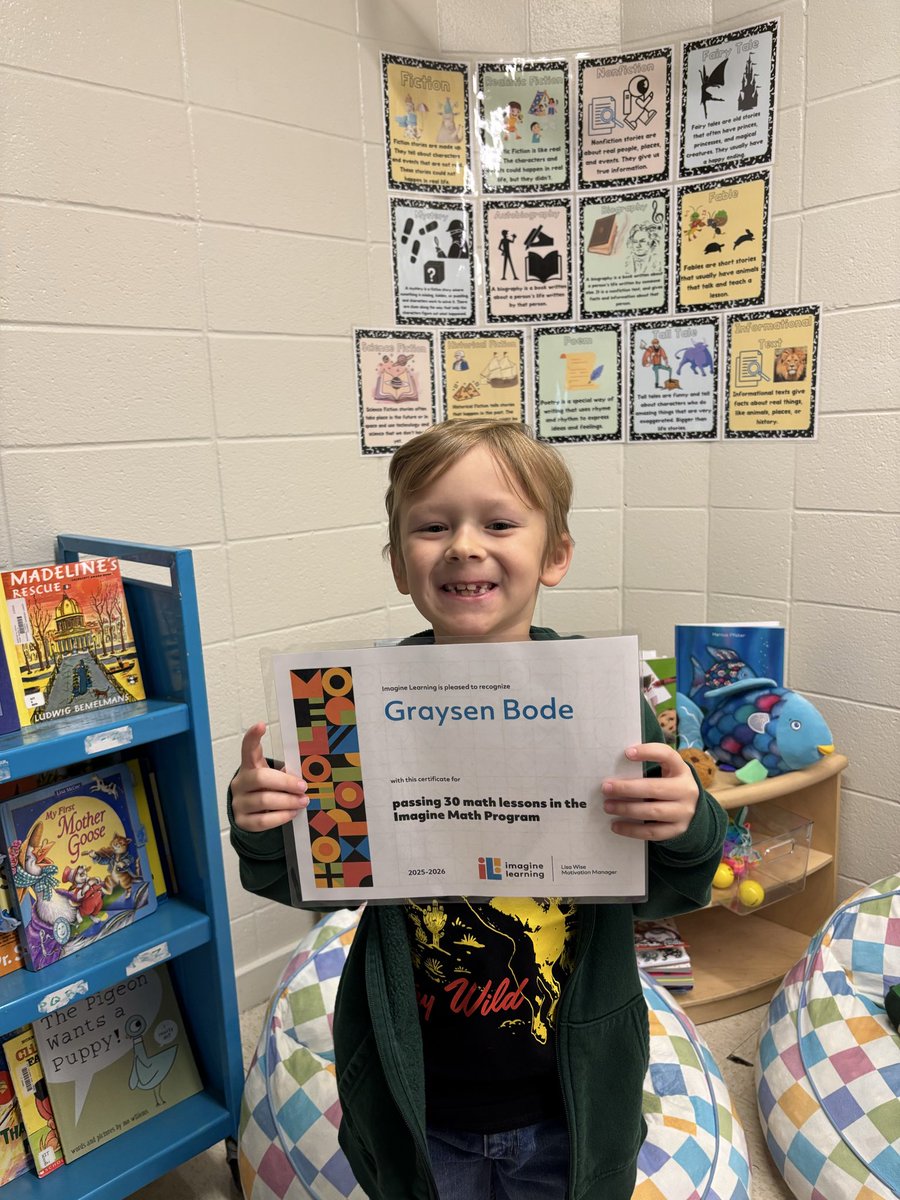 villarealhawks1's tweet image. Congratulations to Graysen for completing 30 lessons in Imagine Math. We are extremely proud of you.👏🏼