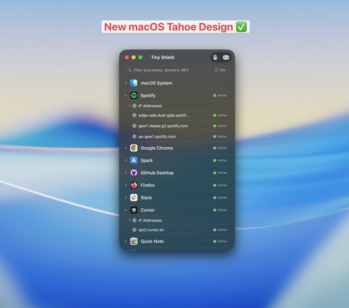 proxyman_app's tweet image. Tiny Shield is now ready for macOS 26 Tahoe 💪