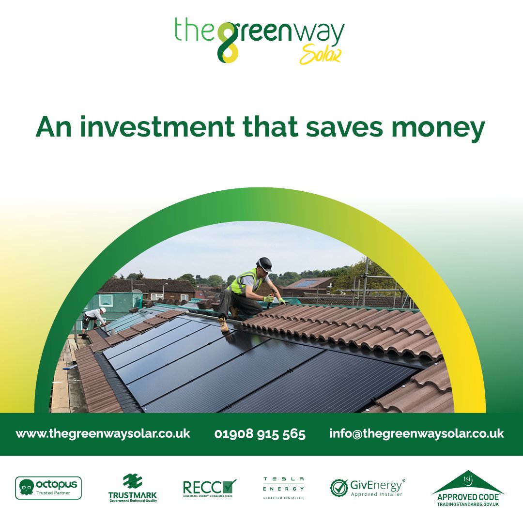 thegreenwaysol's tweet image. Think long-term 🕰 Solar is an investment that saves money, supports the planet, and gives you independence. 

Get started with The Green Way Solar: thegreenwaysolar.co.uk 🌍

#InvestInSolar #SustainableSavings #CleanFuture