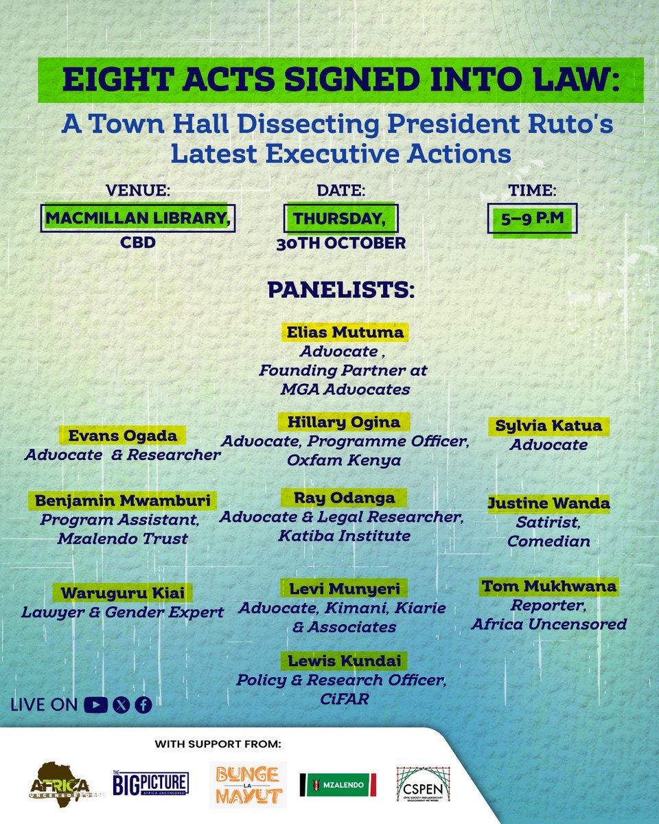 We are now live! Follow the conversations on <a href="/AfUncensored/">Africa Uncensored</a>’s YouTube channel on this link 👉🏾 youtube.com/live/VWpc6tAQC… 

#EyeOnParliamentKE