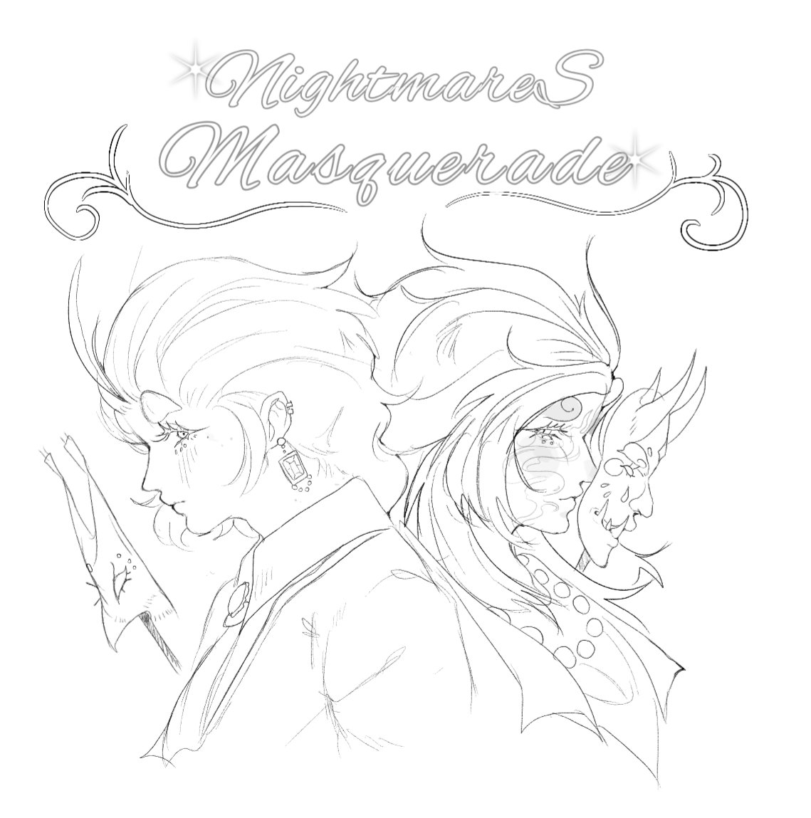 Pochiruyo's tweet image. #Maskedstarhalloween2025 

Nightmares masquerade!
#xiaoether #aexiao #art