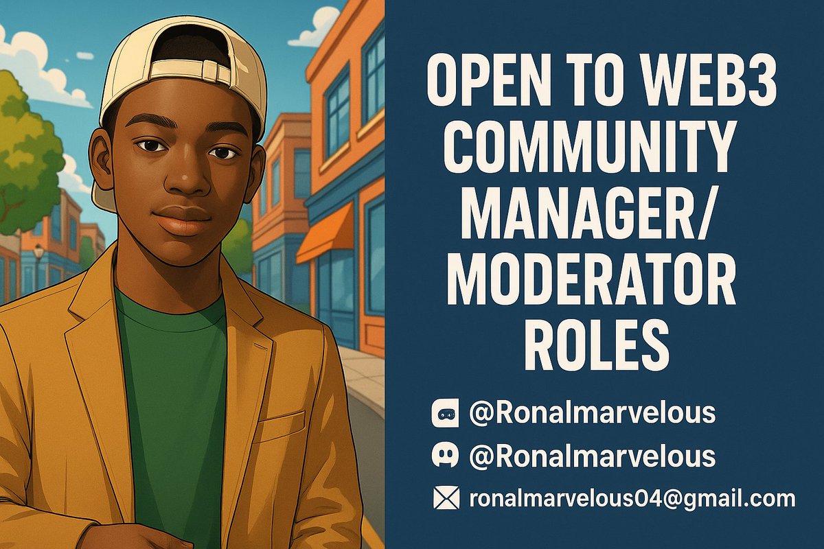 Ronalmarvelous's tweet image. Looking for a dedicated Web3 Community Manager / Moderator?
I’m active 14–16hrs daily 🔥
Ready to manage, engage &amp;amp; grow your community!

Discord: @Ronalmarvelous | 📩 ronalmarvelous04@gmail.com
#Web3 #Hiring #CommunityManager