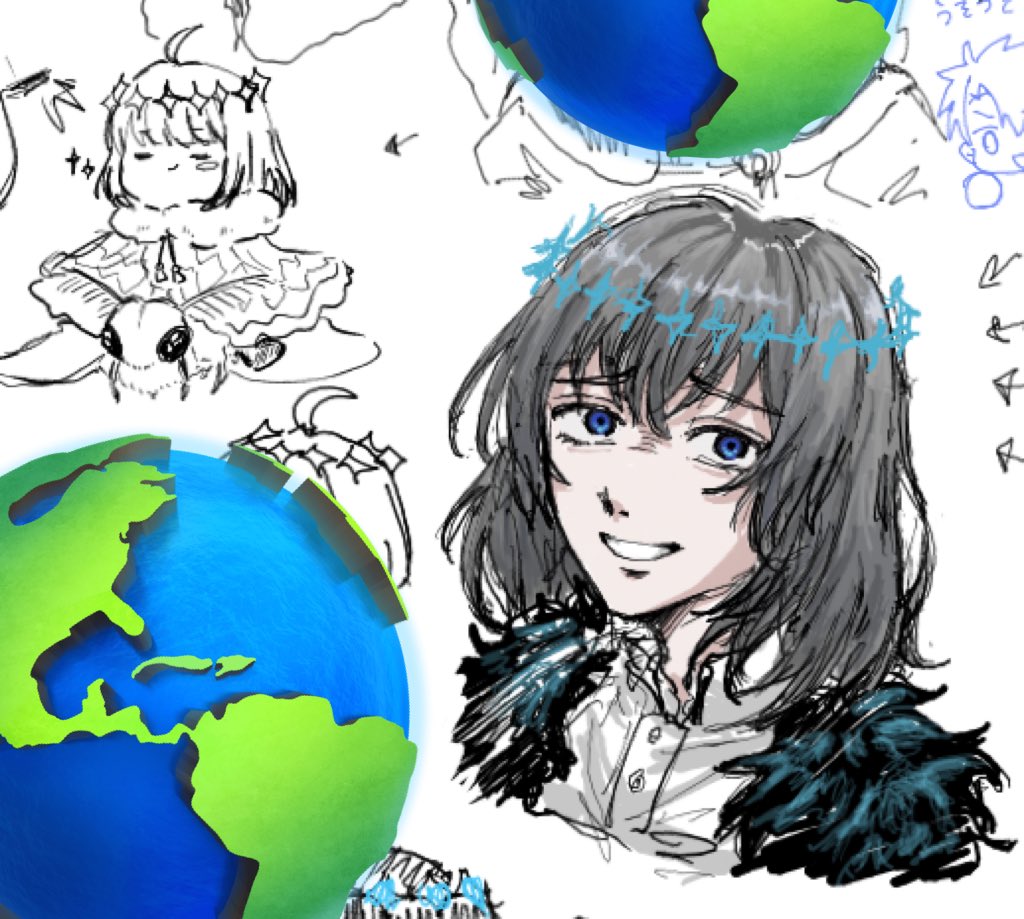 hetalia_sugi's tweet photo. がぶと絵チャしたぞー！！！！
実質合作みたいな絵が多くてうれしい https://t.co/Mt9gWAeOJT