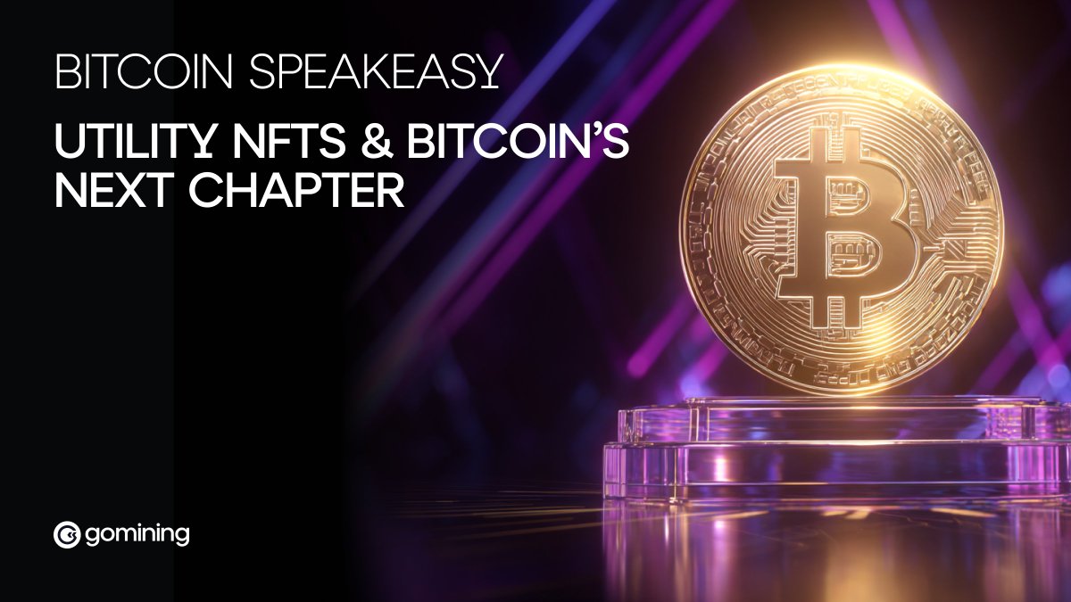GoMining_token's tweet image. 🎙 GoMining X Space — Bitcoin SpeakEasy: Utility NFTs & Bitcoin’s Next Chapter
🗓 Friday | 1PM EST
Join @jeremy_dreier, @ChartFuMonkey & @SirGnarlGnomie for a real conversation on where Bitcoin NFTs go from here.
We’ll cover 👇
🔹 Utility NFTs that deliver real BTC rewards
🔹…