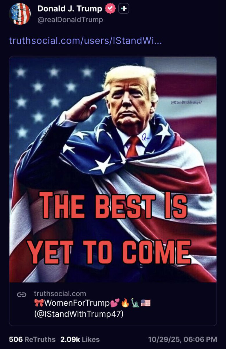 THE BEST IS YET TO COME = 228
DIVINE INTERVENTION
PROJECT LOOKING GLASS
THE VENUS FREQUENCY 
TOMORROW IS FRIDAY
THE CHOSEN ONE HAS AWOKEN 
WE DIDNT START THE FIRE

228
11111111111111111111

228 > 48
48 = 133
TERMINATOR 133
TRUMP VANCE 
GOD BLESS AMERICA 

TRUMP WRAPPED IN US FLAG