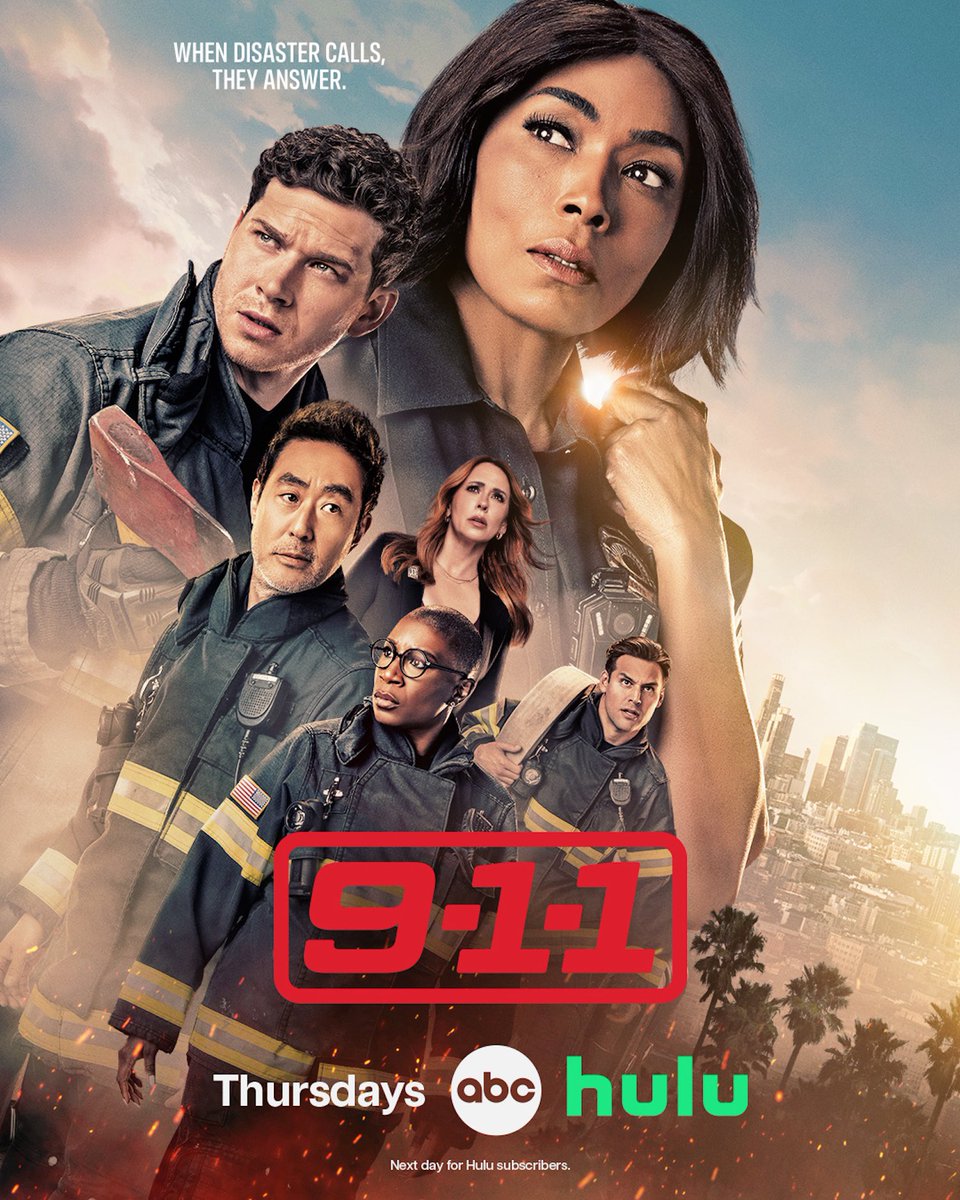 911TVNEWS's tweet image. Season 9 Cast Poster. ❤️‍🔥 #911onABC