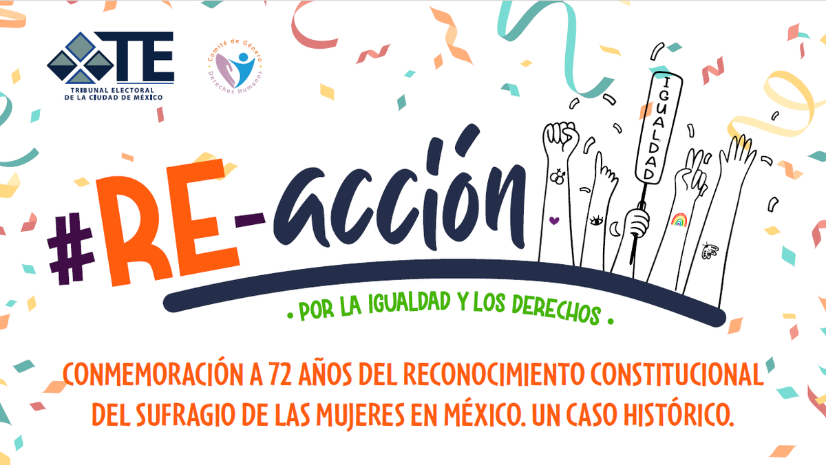 📢"Es derecho inalienable de las mujeres contar con una representación político-institucional en todos los
sistemas de toma de decisiones, en igualdad de condiciones con los hombres." Para saber más consulta la postal #ReacciónPorLaIgualdadYLosDerechos 👉goo.su/fBGrUfa